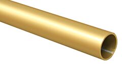 Rok Hardware Round Aluminum 8ft Closet Rod, 1-5/16" Diameter, Dull Brass