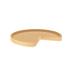 Banded Wood Kidney Lazy Susan Shelf Only, 28 in