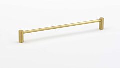Alno Contemporary I 12" (305mm) Hole Centers, 12-5/8" (320mm) Overall Length Appliance Pull, Satin Brass