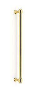 Alno Royale 12" (305mm) Hole Centers, 13" (330mm) Overall Length Cabinet Hardware Pull / Handle, Polished Brass