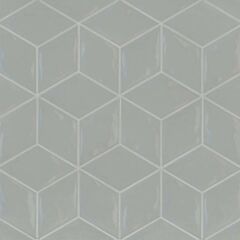 4" x 6-5/8" Rhombus Ceramic Wall Tile in Grigio