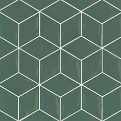 4" x 6-5/8" Rhombus Ceramic Wall Tile in Verde