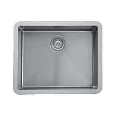Karran EDGE 400 Series 24-1/4" x 18-1/4" x 9" Seamless Undermount Single Bowl, Stainless Steel Kitchen Sink