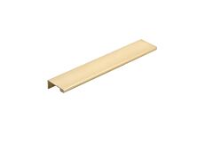 Emtek Contemporary Satin Brass 6 Inch (152mm) Center to Center, Overall Length 7-1/4 Inch Cabinet Edge Pull / Handle