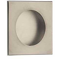 Emtek Square Flush Pull W/Round Bore 2-1/2" (64mm) Overall Length Pewter Cabinet Pull/Handle