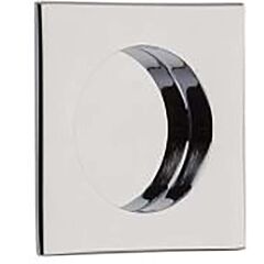 Emtek Square Flush Pull W/Round Bore 2-1/2" (64mm) Overall Length Polished Chrome Cabinet Pull/Handle