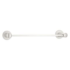 Modern Brass 18'' Towel Bar with 2-1/2" Disk Rosette in Polished Nickel