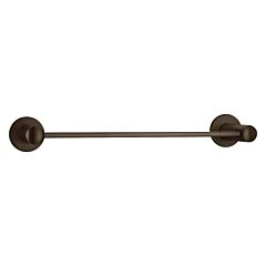 Modern Brass 30'' Towel Bar with 2-1/2" Disk Rosette in Oil Rubbed Bronze