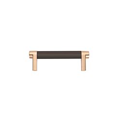 Emtek Select Oil Rubbed Bronze Smooth Bar 3-1/2" (89mm) Center to Center with Rectangular Stem in Satin Copper Overall Length 4-1/4" Inch Cabinet Pull/Handle