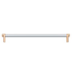 Emtek Select Polished Chrome Smooth Bar 10" (254mm) Center to Center with Rectangular Stem in Satin Copper Overall Length 10-3/4" Inch Cabinet Pull/Handle