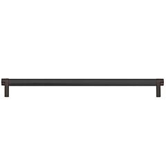 Emtek Select Back to Back 12" (305mm) Center to Center, Appliance Pull with Rectangular Stem in Oil Rubbed Bronze and Knurled Bar Flat Black in Finish