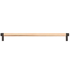 Emtek Select Back to Back 12" (305mm) Center to Center, Appliance Pull with Rectangular Stem in Oil Rubbed Bronze and Knurled Bar in Satin Copper Finish
