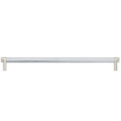 Emtek Select 18" (457mm) Center to Center, Appliance Pull with Rectangular Stem in Polished Nickel and Knurled Bar in Polished Chrome Finish