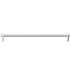 Emtek Select Concealed Surface 18" (457mm) Center to Center, Appliance Pull with Rectangular Stem in Polished Nickel and Smooth Bar in Polished Chrome Finish