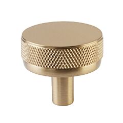 Emtek Select Knurled Conical Knob in Satin Brass, 1-1/4" (32mm) Diameter Cabinet Hardware Knob