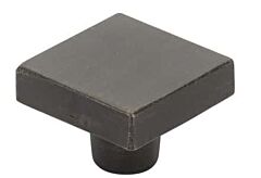 Sandcast Rustic Modern Square Medium Bronze Cabinet Hardware Knob, 1-1/4" Diameter, Emtek