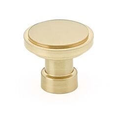 Haydon Industrial Modern Satin Brass Cabinet Hardware Knob, 1-1/4" Diameter, Emtek