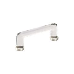 Crystal Pulls in Polished Nickel Base, Overall Length 4-3/4''
