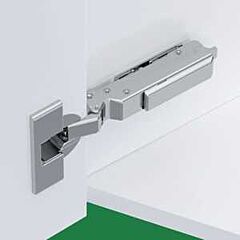 Grass Tiomos 95 Degree VS8 Overlay Nickel-Plated Dowelled Self-Closing Cabinet Hinge, 42mm Screw Distance
