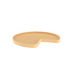 Banded Wood Kidney Lazy Susan Shelf Only, 32 in