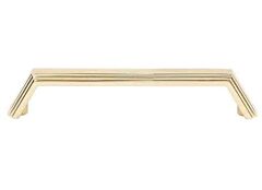 Alno Creations Nicole 4" (102mm) Center to Center, Overall Length 4-5/8" Polished Brass Cabinet Pull/Handle