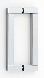 Alno Block 6" (152mm) Center to Center, 6-5/8" (168.5mm) Overall Length Back to Back Glass Door Pull, Polished Chrome