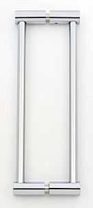 Alno Contemporary I 8" (203mm) Center to Center, 8-5/8" (219mm) Overall Length Back to Back Glass Door Pull, Polished Chrome