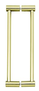 Alno Contemporary I 8" (203mm) Center to Center, 8-5/8" (219mm) Overall Length Back to Back Glass Door Pull, Satin Brass