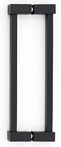 Alno Contemporary II 8" (203mm) Center to Center, 8-5/8" (219mm) Overall Length Back to Back Glass Door Pull, Matte Black
