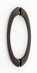 Alno C855 Series 6" (152mm) Center to Center, 7-3/8" (187mm) Overall Length Back to Back Glass Door Pull, Chocolate Bronze