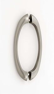 Alno C855 Series 6" (152mm) Center to Center, 7-3/8" (187mm) Overall Length Back to Back Glass Door Pull, Satin Nickel