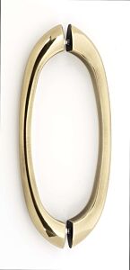 Alno C855 Series 8" (203mm) Center to Center, 7-3/8" (187mm) Overall Length Back to Back Glass Door Pull, Polished Antique
