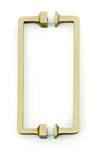 Alno Millennium 6" (152mm) Center to Center, 6-5/8" (168.5mm) Overall Length Back to Back Glass Door Pull, Satin Brass