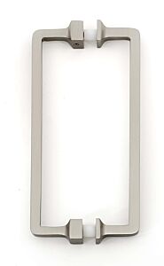 Alno Millennium 6" (152mm) Center to Center, 6-5/8" (168.5mm) Overall Length Back to Back Glass Door Pull, Satin Nickel