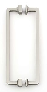 Alno Millennium 8" (203mm) Center to Center, 8-7/8" (225mm) Overall Length Back to Back Glass Door Pull, Satin Nickel