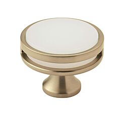 Oberon 1-3/4 in (44 mm) Diameter Golden Champagne/Frosted Cabinet Knob