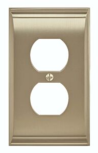 Candler 1 Receptacle Golden Champagne Wall Plate