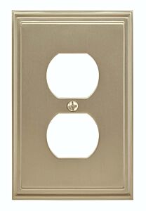 Mulholland 1 Receptacle Golden Champagne Wall Plate