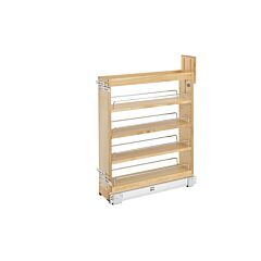 Rev-A-Shelf Wood Base Cabinet Organizer Soft-Close,  With Chrome rails and mounting hardware, 6 X 21-5/8 X 25-1/2 in
