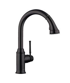 Hansgrohe Talis C 1.7GPM High Arch, 2-Spray Pull-Down Kitchen Faucet, Matte Black