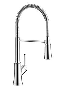 Hansgrohe Joleena 1.75GPM Semi-Pro Arch 2-Spray Pull-Down Kitchen Faucet, Chrome