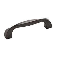 Twist Style 3-3/4 Inch (96mm) Center to Center, Overall Length 4-7/16 Inch Black Iron Kitchen Cabinet Pull/Handle