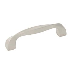 Twist Style 3-3/4 Inch (96mm) Center to Center, Overall Length 4-7/16 Inch Satin Nickel Kitchen Cabinet Pull/Handle