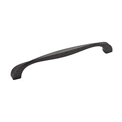 Twist Style 7-9/16 inch (192mm) Center to Center, Overall Length 8-1/4 inch Black Iron Kitchen Cabinet Pull/Handle