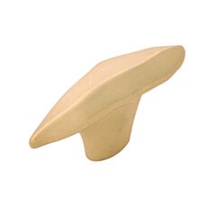 Willow Style Cabinet Hardware Knob, Flat Ultra Brass 2-1/8 Inch length