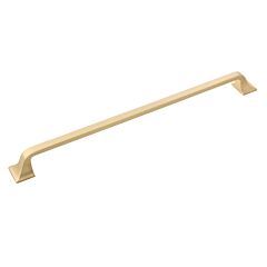 Forge Style 12 Inch (305mm) Center to Center, Overall Length 13-3/8 inch Brushed Golden Brass Kitchen Cabinet Pull/Handle