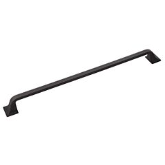 Forge Style 12 Inch (305mm) Center to Center, Overall Length 13-3/8 inch Black Iron Kitchen Cabinet Pull/Handle
