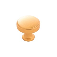 Piper Mushroom Style 1-1/4 Inch (32mm) Diameter Brushed Golden Brass Cabinet Hardware Knob