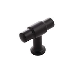 Hickory Hardware Piper Collection 1-5/8" (42mm) Length T Bar Cabinet Door Drawer Knob in Matte Black Finish