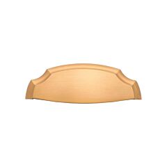 Veranda 3 Inch (76mm) and 3-3/4 Inch (96mm) Center to Center, 5 Inch Overall Length Brushed Golden Brass Cabinet Hardware Pull/Handle